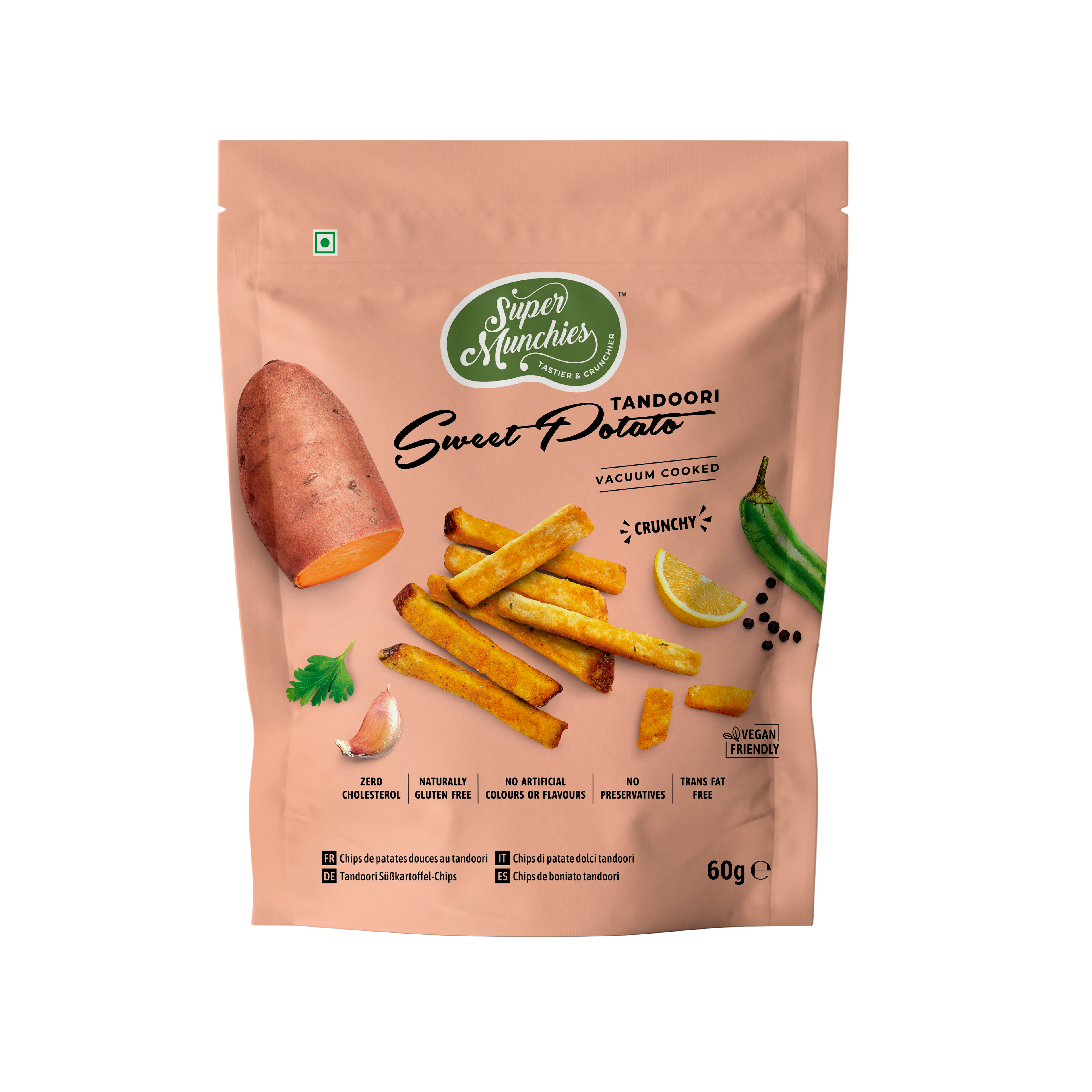 SuperMunchies Tandoori Sweet Potato 60g